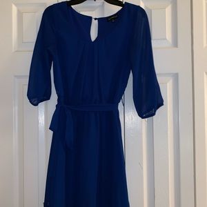Long sleeve, silk dress.